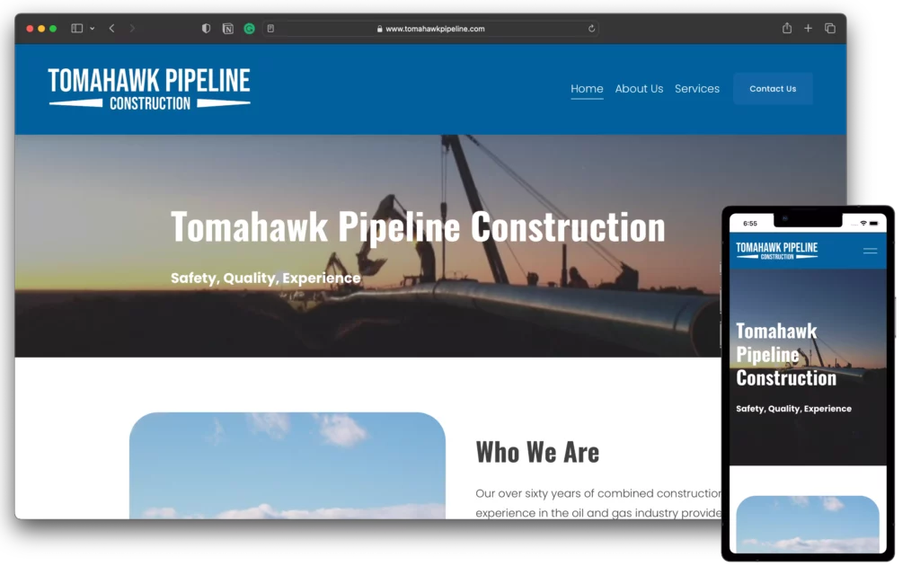 Tomahawk Pipeline Website Screnshot