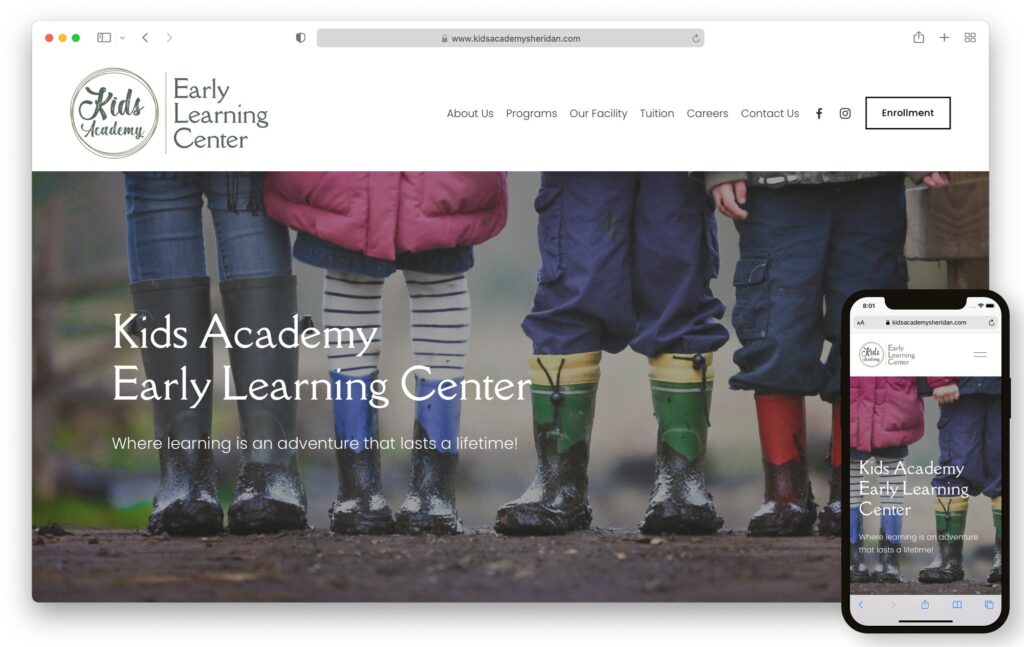 Kids Academy Website Screenshot