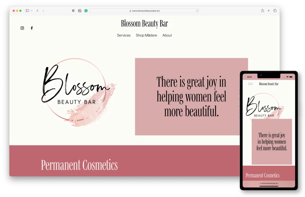 Blossom Beauty Bar Screenshot Image